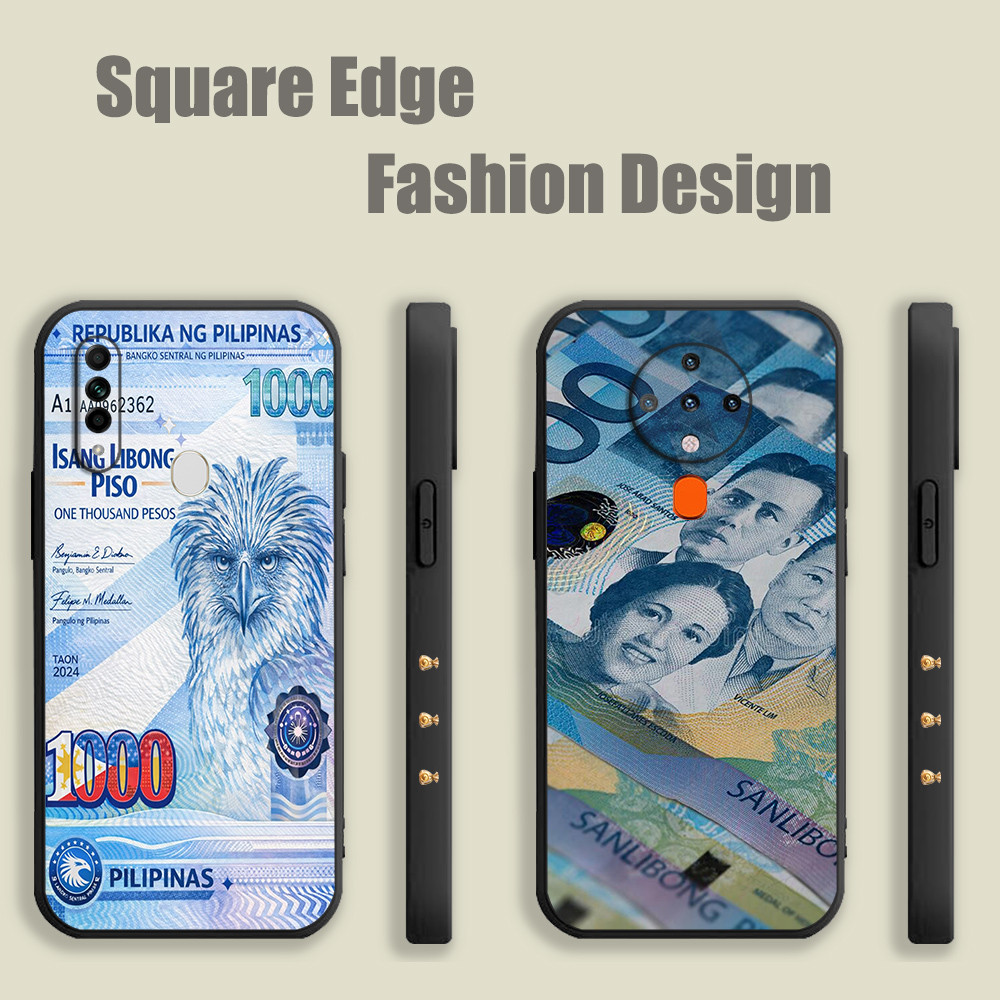 สําหรับRealme GT Neo 3 5G 2T 3T C55 10 C51 C53 11 Pro Plusเงินใหม่1000 Peso TFZ12 เคสโทรศัพท์สแควร์ข
