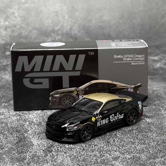 MINIGT 1: 64 Shelby GT500 มังกรงูสีดําทองรถรุ่น 1130