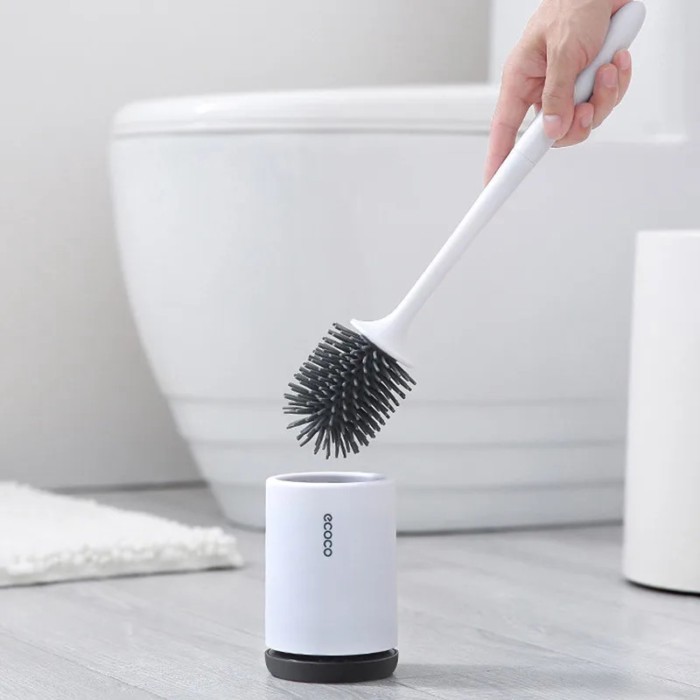 Toilet Brush Cleaning Tools Silicone TPR And Holder Quick Drain Cleaning Brush Tools For Household