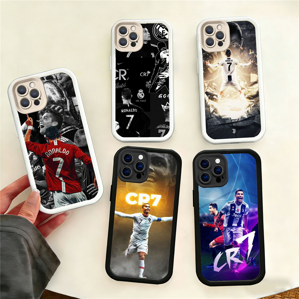 WB30 CR7 Ronaldo Casing สําหรับ Hp ชุบ iPhone 13 11 X 8 7 XR 6 Plus วัสดุ TPU