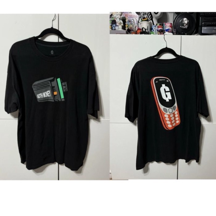 Goth Money Records Beeper Nokia Phone Shirt Retro Mobile Phone Print Short Sleeve T-shirt