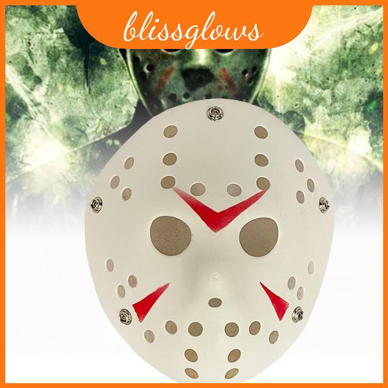 หน้ากากด้วยเอฟเฟกต์เลือด Jason สําหรับปาร์ตี้ฮาโลวีนอุปกรณ์ประกอบฉากสยองขวัญที่น่ากลัวในหลายสี