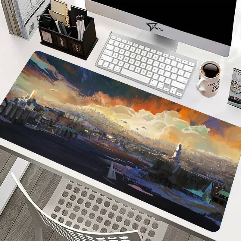 Disco Elysium แผ่นรองเมาส์คอมพิวเตอร์ Xxl Pc Gamer Gabinete อุปกรณ์เสริมสําหรับเล่นเกมคีย์บอร์ด ковр