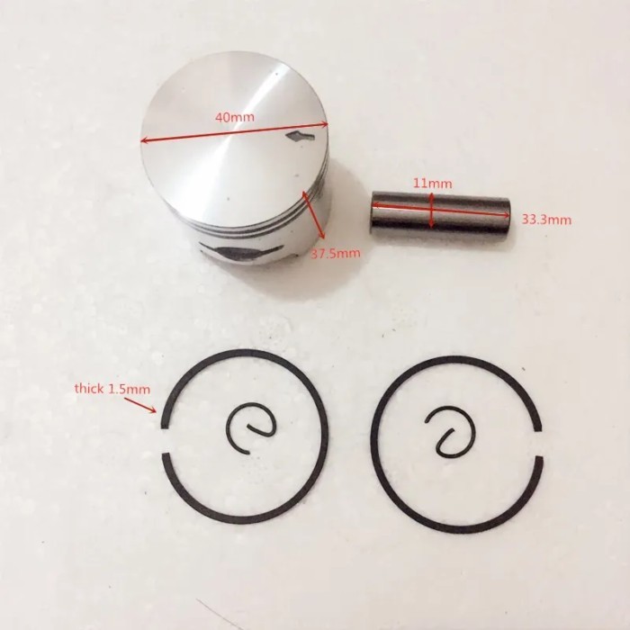 40mm Piston Ring Kit For G4K 1E40FP-3Z 40F-3 3WF-3A EB-415 40-3 1E40F-3 HUASHENG CG415 Mist-Duster