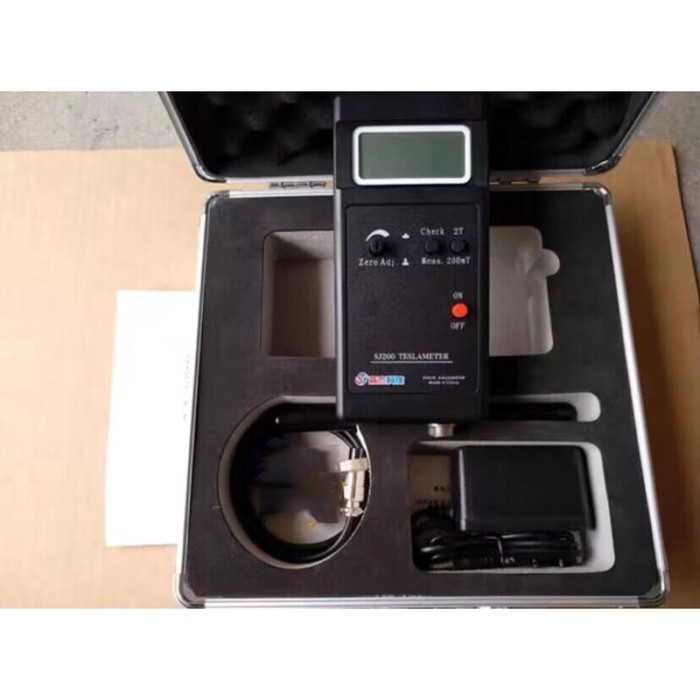 0-200Mt-2000mT SJ200 Digital Gauss Meter Static Magnetic Field Tester with Adapter 0.1mT