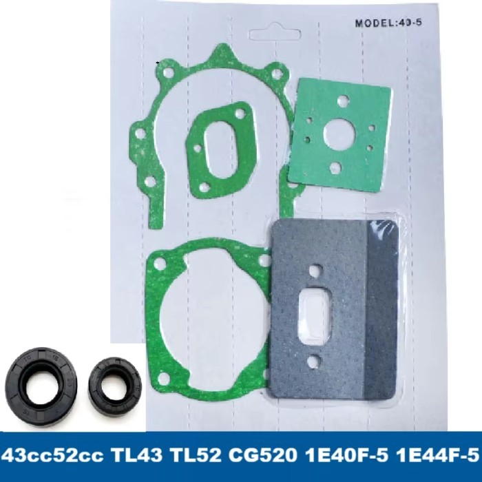 40mm & 44mm Cylinder Piston Crankshaft Set Fit 43CC 52CC 1E44F-5 44F-5 44-5 BG520 CG520 CG430 1E40F