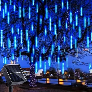 ไฟดาวตก LED ยอดนิยม ควบคุมรีโมท โซล่าเซลล์ กันน้ำ IP65 สำหรับแต่งต้นคริสต์มาสกลางแจ้ง