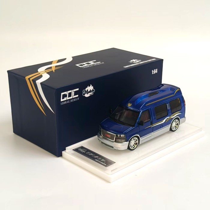 GOC 1: 64 SAVANA GM SAVANA รุ่นที่กําหนดเองโลหะผสมจําลองรถรุ่นคอลเลกชันเครื่องประดับออกจากรุ่นพิมพ์