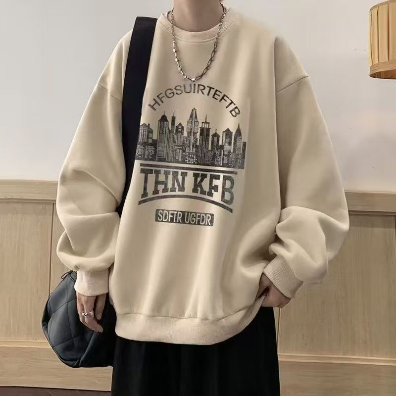 [Speedy Mens Wear TW Flagship Store] M-8XL American Lazy Style Fashion Long-Sleeved Sweatshirt overs