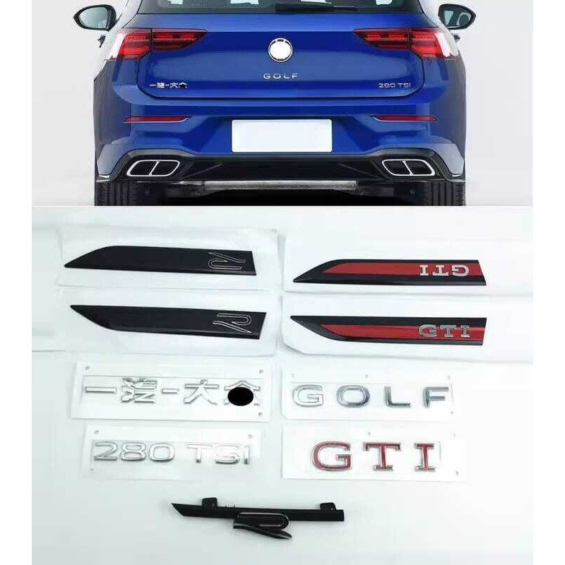 เหมาะสําหรับ FAW Volkswagen ใหม่กอล์ฟ 8 รุ่นด้านหลัง Wordmark Fender GTI R Labeling Tail Label Trunk