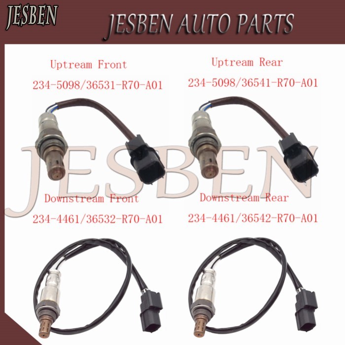 4X 36531-R70-A01 36541-R70-A01 36532-R70-A01 36542-R70-A01 Lambda O2 Oxygen Sensor For Acura MDX RL
