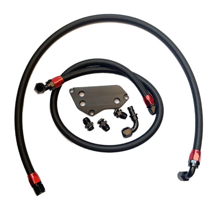 AN10 Oil Hose Line Hose+Oil Cooler Adapter With Connectors Oil Filter Sandwich Plate Adapter For BM