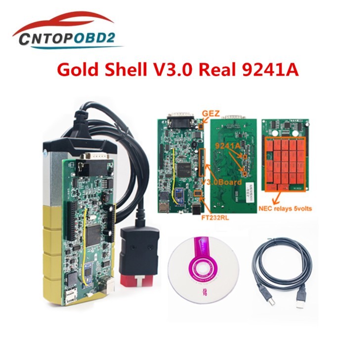 Newest Multidiag Pro V3.0 RED PCB Car Truck Diagnostic Tool For TCS Pro 2021.11 WIth Keygen Golden