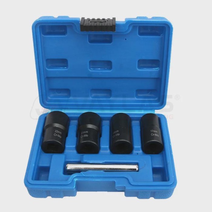 5Pcs Twist Impact Damaged Nut Bolt Screw Remover Tire Screw Extractor 1/2 Inch Nut Screw Removal So