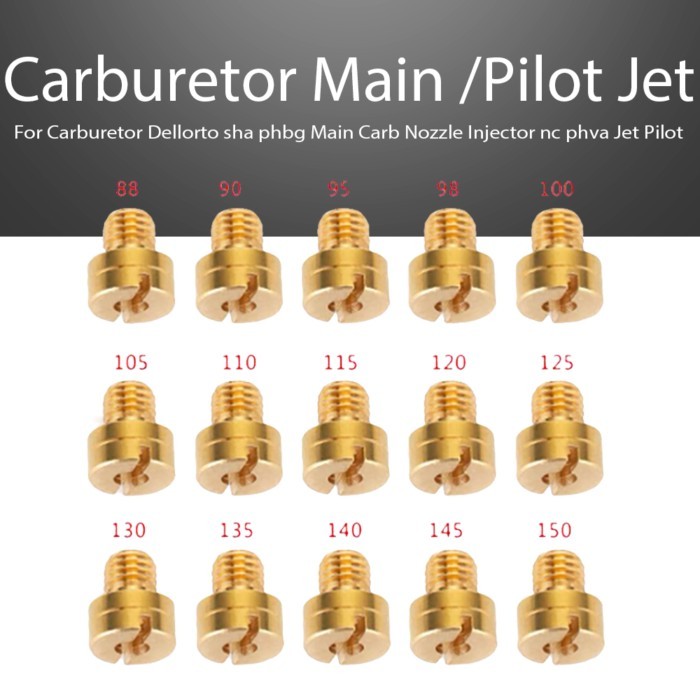 15PCS M6 88-150 Replace Screw For Carburetor Dellorto sha phbg Main Carb Nozzle Injector nc phva Je