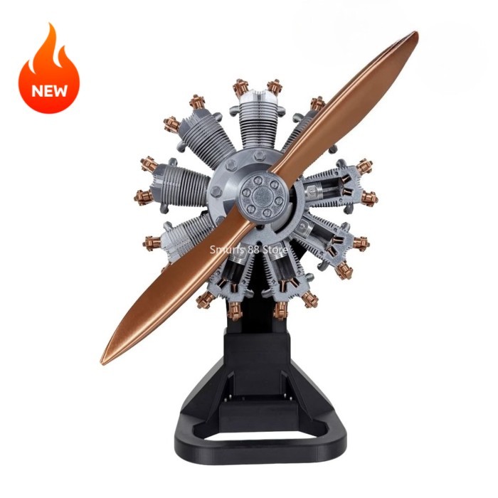 6 Star Nine-cylinder Engine Model Nine-cylinder Engine Model Movable Physics Experiment Model Toys