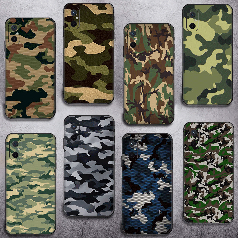 Redmi 6 6A Pro 7 7A 8 8A 9 9A 9C 9T NFC TPU Spot goods เคสนิ่มสีดําเคสโทรศัพท์ลายพราง (9-O)