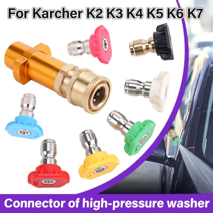 Connector of high-pressure washer Can connect 1/4 "quick nozzle For Karcher K2 K3 K4 K5 K6 K7 High