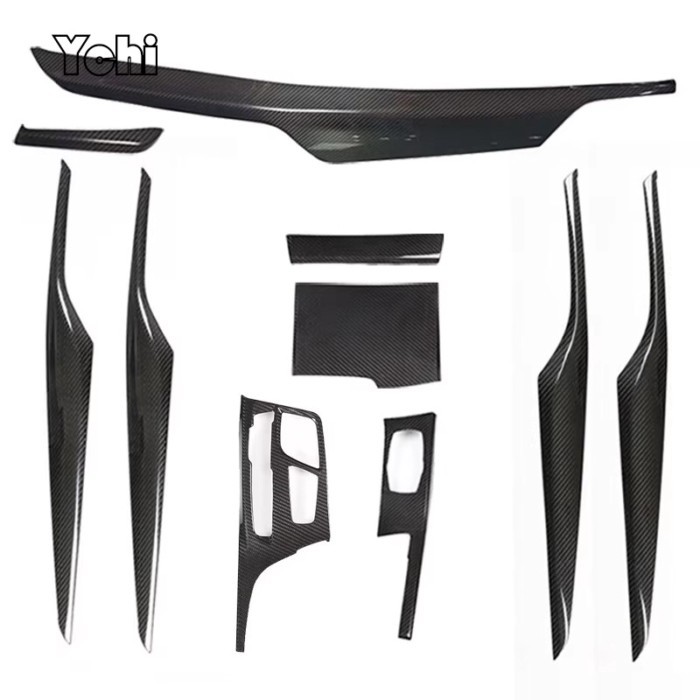 Real Carbon Fiber For BMW 5 Series G30 G32 G38 F90 M5 6GT 2018-2023 Car Center Console Dashboard Tr