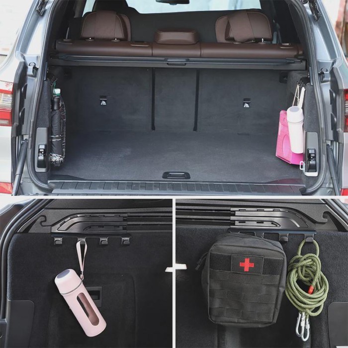 For BMW X5 G05 2019+ Car Trunk Sunshade Slot Hooks ABS Plastic Black Interior Modification Accessor