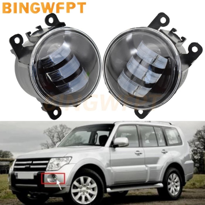 2 Pcs 12V H11 Lens LED Fog Light For Mitsubishi L200 Triton OUTLANDER 2 PAJERO 4 GALANT Grandis Fog