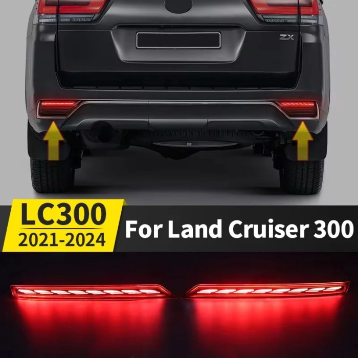 For 2021-2024 Toyota Land Cruiser 300 Rear Fog Lamp Modification Lc300 J300 ZX VRX Bumper Light LED