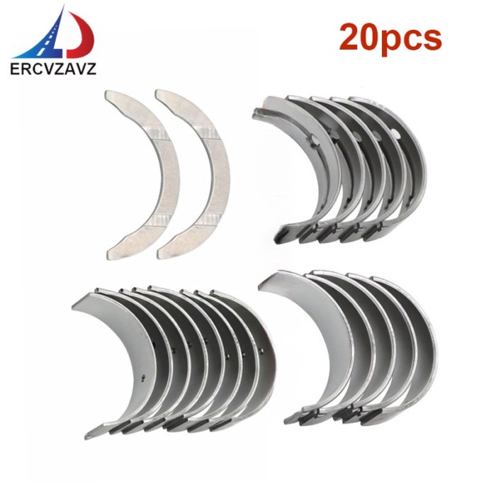 20PCS STD G4FJ 1.6L Engine Main & Rod Bearing w/ Thrust Washer For 2011-2019 Hyundai Kia G4FC G4FA
