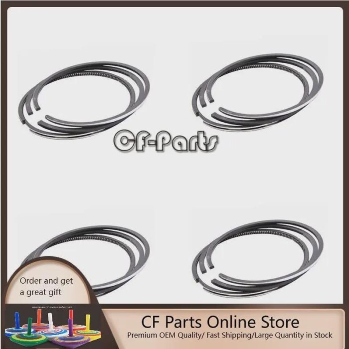 For Komatsu 4D88E Yanmar 4TNE88 Piston Ring 4PCS YM129001-22500 YM129001-22950