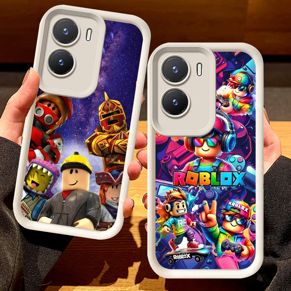 G-5 Roblox Casing สําหรับ VIVO IQOO Z9 Z9X Y02S Y56 Y16 5G สีดําและสีขาว
