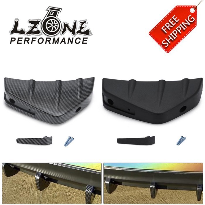 Arrival Universal Car Rear Bumper Diffuser Car Black/Carbon Fiber Pattern Bumper Spoiler Splitter C
