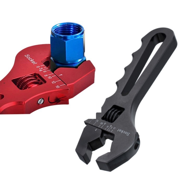 Custom Black Blue Red Lightweight 3AN-16AN AN Hose Fitting Adjustable  Wrench Spanner Aluminum