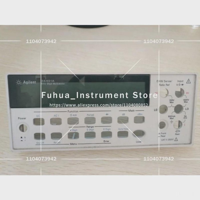 1PC USED Agilent H-P 34401A Digital Multimeter Front Panel With Lenses/ In Good Conditon