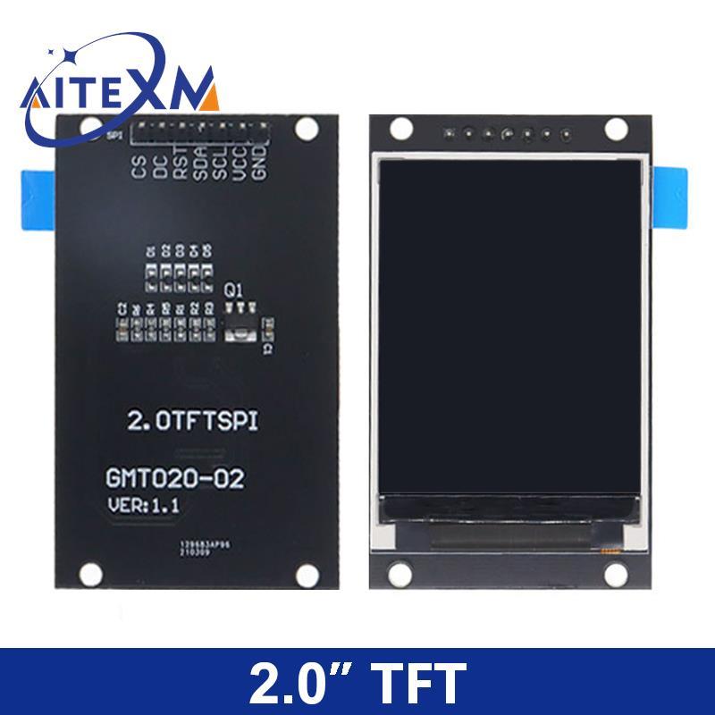 จอแสดงผล TFT 2.0 นิ้ว OLED LCD ไดรฟ์ IC ST7789 240RGBx320 Dot-Matrix SPI อินเทอร์เฟซสําหรับ Arduino Full Color จอแสดงผล LCD โมดูล