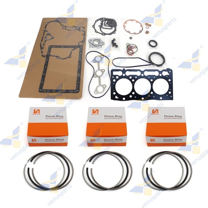 For Kubota D1005 Full Gasket Set +Piston Ring 76*2HK+1.5+4 With Cylinder Head Gasket Overhaul Rebui