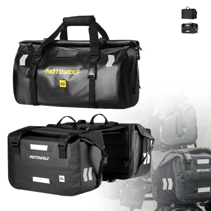 Motorcycle Saddlebags 60L 66L Large Capacity side Bags Motorcycle tail bag Motorcycle Luggage Bag f