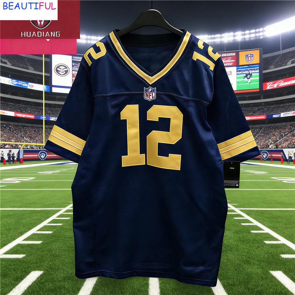 Nfl Jersey สําหรับผู้หญิงที่กําหนดเองชื่อและจํานวนที่กําหนดเอง Jersey เสื้อผู้หญิง Dancer ชุด Hiphop
