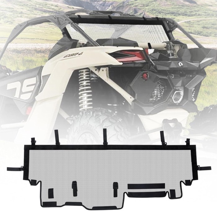 for Can Am Maverick X3 and X3 Max Models Windshield Maverick Mesh Rear Window Net Soft Back Mesh Wi