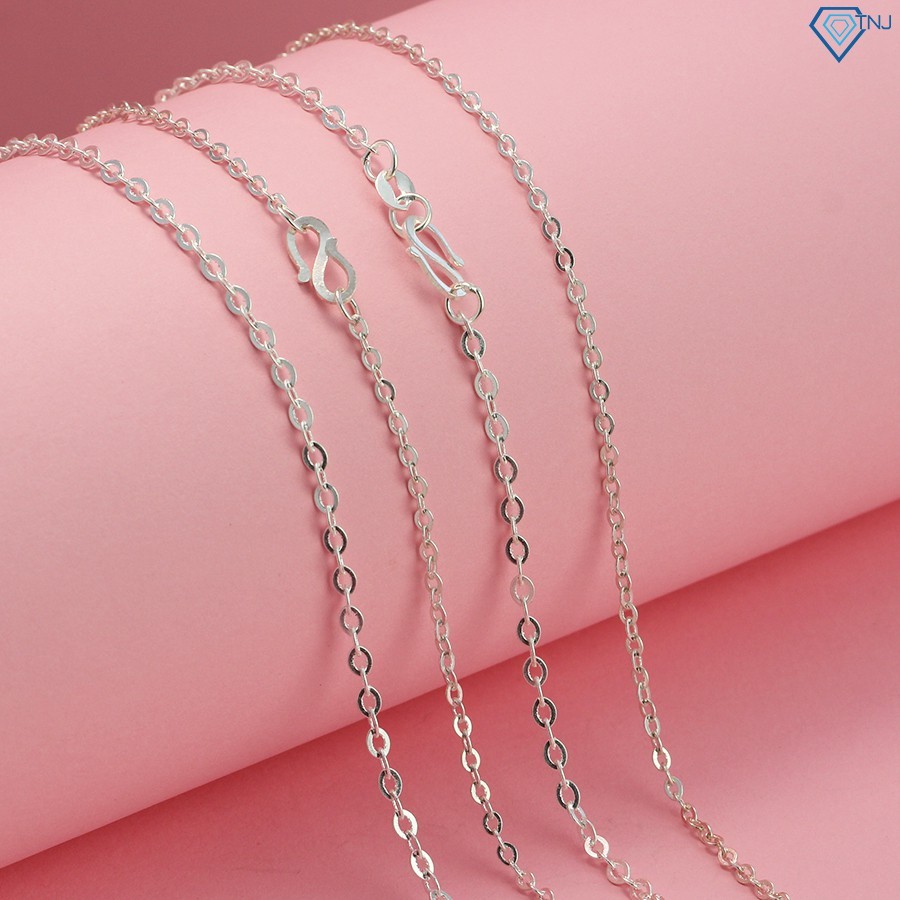 ♞สร้อยคอคู่ไร้จี้สวมแหวนสําหรับผู้ชายและผู้หญิง DCD0030 TNJ Jewelry
