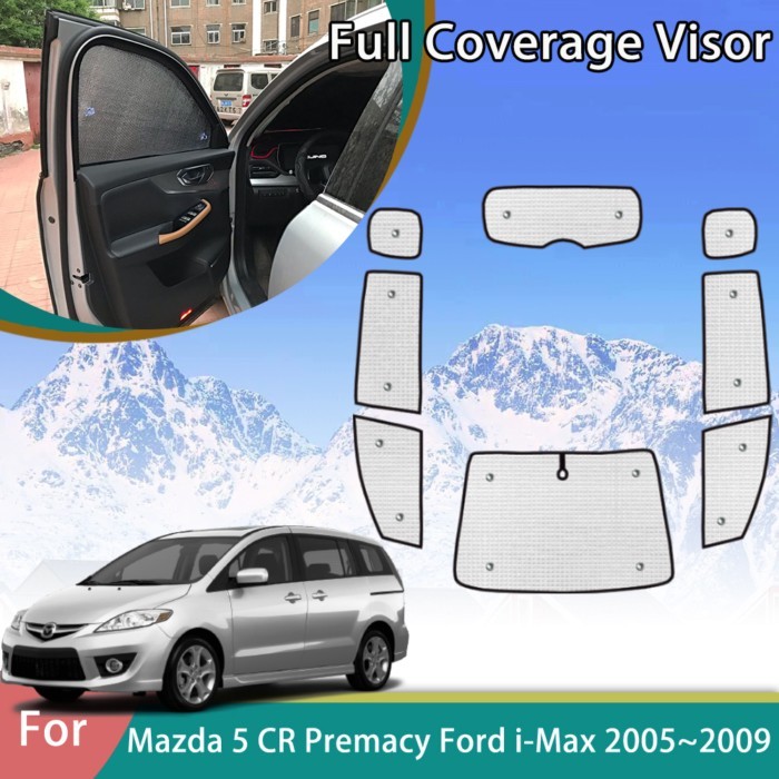 Car Full Sun Visor For Mazda 5 Mazda5 CR Premacy Ford i-Max 2005 2006 2007 2008 2009 Auto Accessori