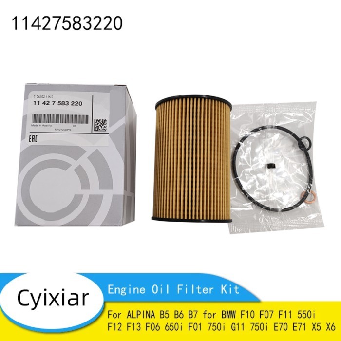 11427583220 Engine Oil Filter Kit for ALPINA B5 B6 B7 for BMW F10 F07 F11 550i F12 F13 F06 650i F01