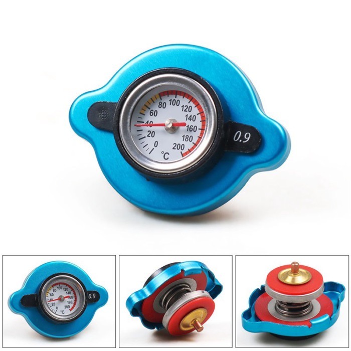 Car SPEC Thermostatic Gauge Radiator Cap Tank Cover Temperature Water Gauge With Utility Safe 0.9 B