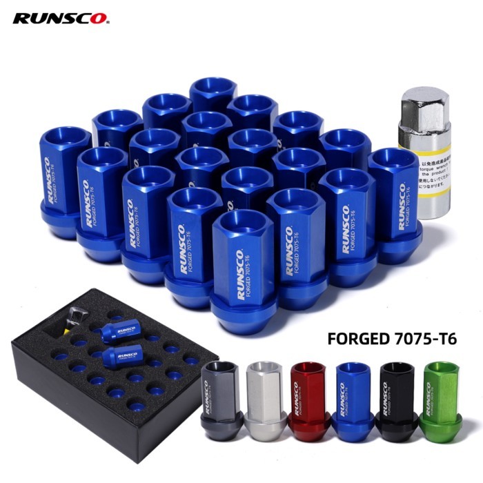HEX 19mm Wheel Lug Nuts M12x1.5/M12x1.25 Racing Wheel Nuts Forged 7075-T6 Aluminium Length 42mm