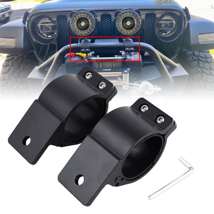Universal Tube Clamp Approx 1.7"/1.9" Bull Bar Mounts Bracket Kit for LED Work Lights Bracket Off R