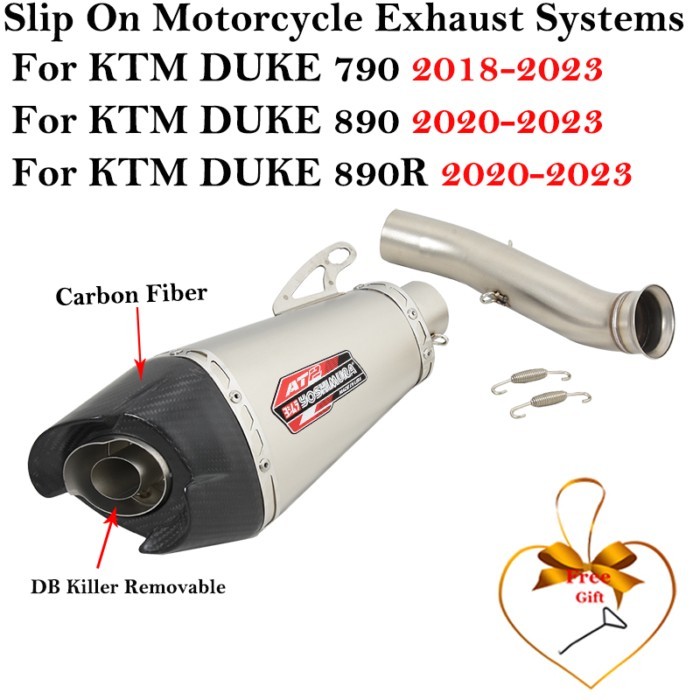 Slip On For KTM DUKE 790 890 890R DUKE790 2018 - 2023 Motorcycle Yoshimura AT2 Exhaust Escape GP Mu
