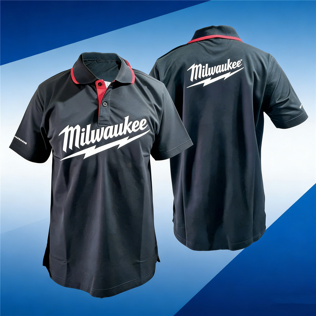 MILWAUKEE Black Edition เสื้อโปโล สีดำ ไซซ์เดียวทุกขนาด