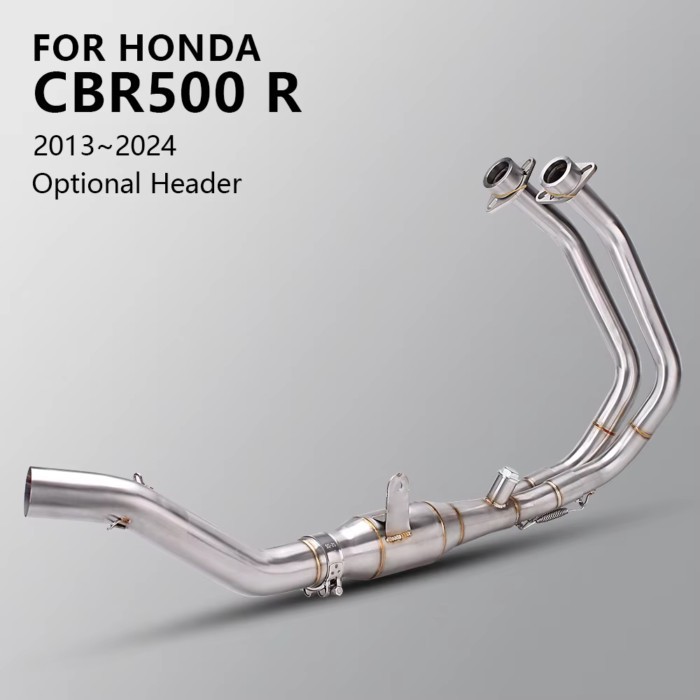 Slip On For Honda CBR500 CBR500R CBR500 R 2013-2024 Motorcycle Exhaust Escape System Header Tube Fr