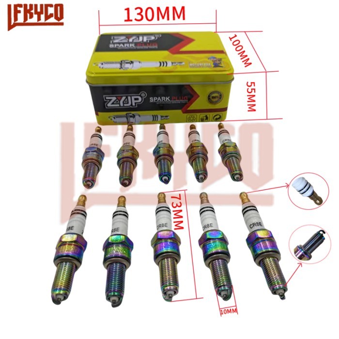 10PCS Spark Plugs Motorcycle CR8E Engine Spark Plug For CR8EB/CR8EK/CR8EVX/CR8EIX/CR9E/B8RTC Motorb
