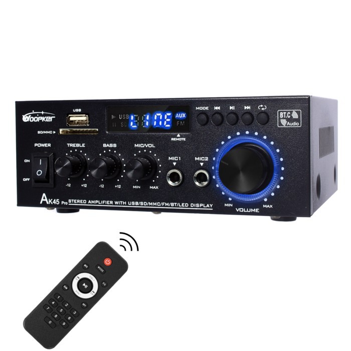 Speaker AK45 PRO New 12V 220V 110V  HiFi Digital Amplifier Max Power 90Wx2 Channel 2.0 Bluetooth Su