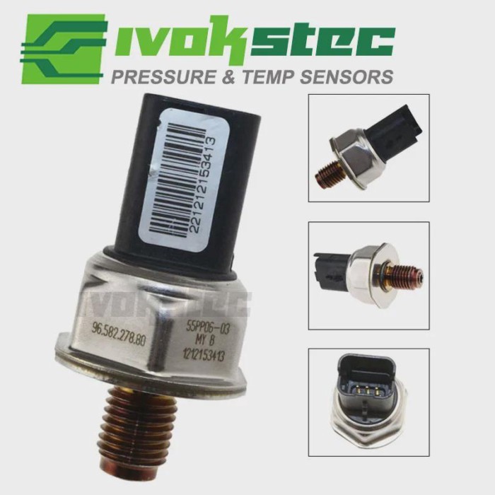 Original Fuel Rail Pressure Sensor 55PP06-03 For Peugeot 107 206 207 307 308 407 Partner 1.4 1.6 Hd