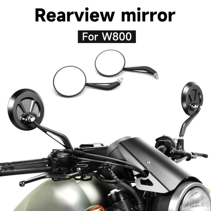 For Kawasaki W 800 W800 w800 Motorcycle Side Rearview Mirror Rear View Mirror Clear/Blue lenses Kit